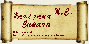 Marijana Cupara vizit kartica